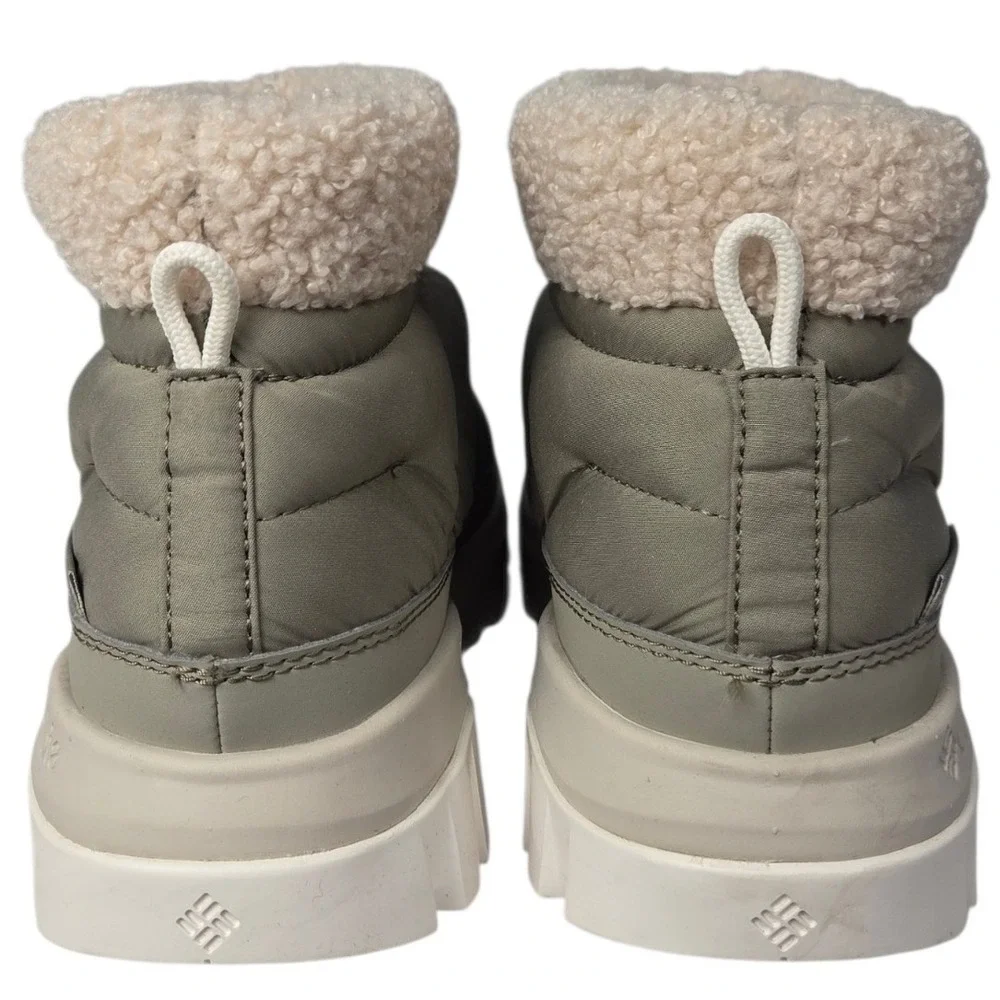 Columbia Snowtrot Shorty Snow Boots Women 8 Green Omni-Heat Insulated Winter NEW